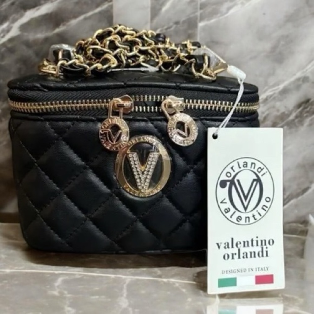 NWT Valentino Orlandi Top Handle Vanity Box Bag